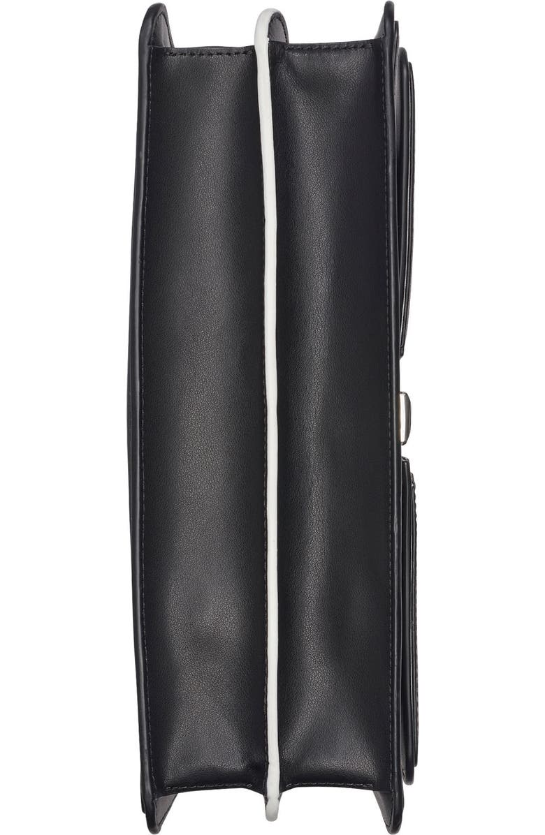 KARL LAGERFELD PARIS Mercerie Shoulder, Alternate, color, Black/White