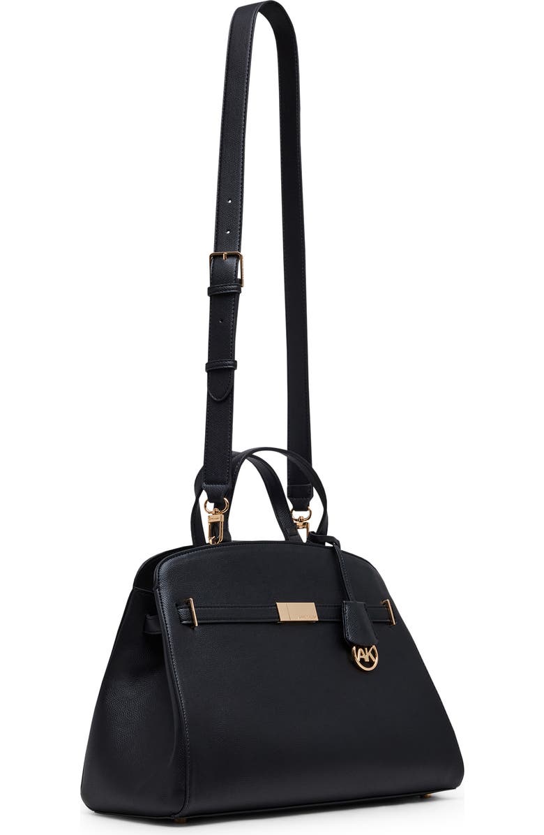 Anne Klein Large Belted Satchel, Alternate, color, Black