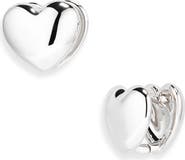 Nadri Sunlight Heart Huggie Hoop Earrings