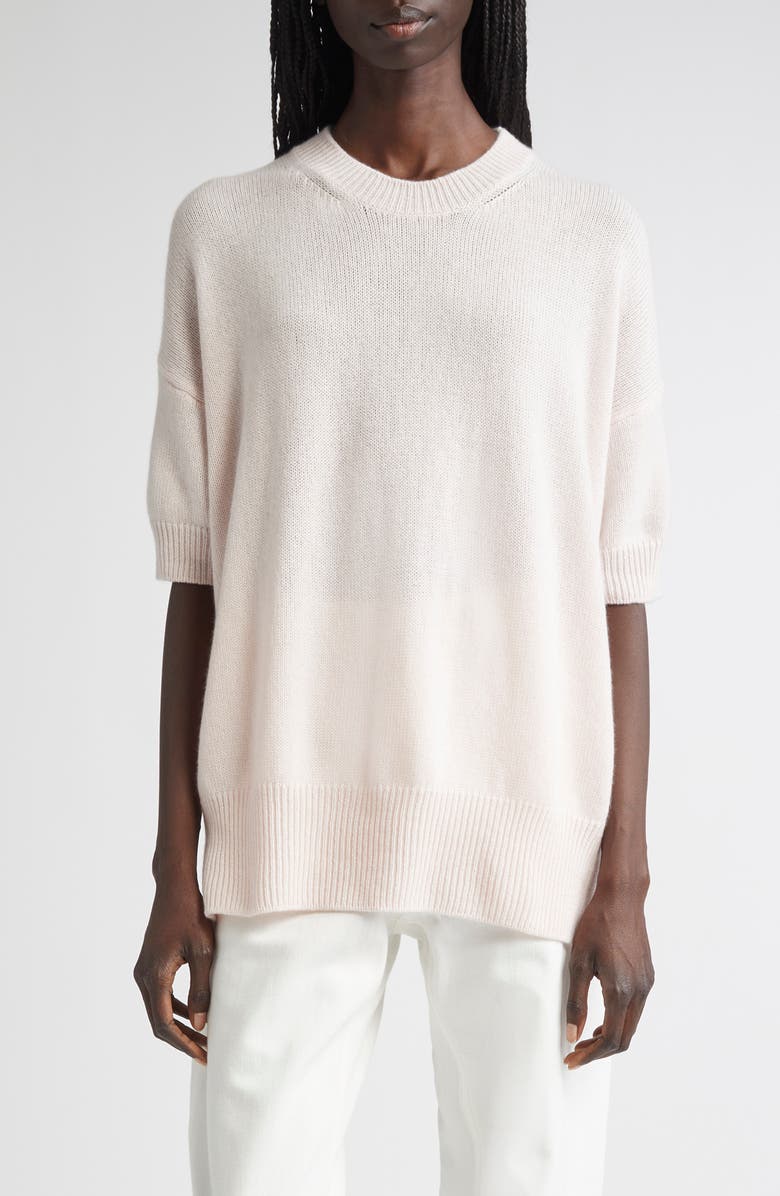 Jil Sander Crewneck Cashmere Sweater, Main, color, Morganite