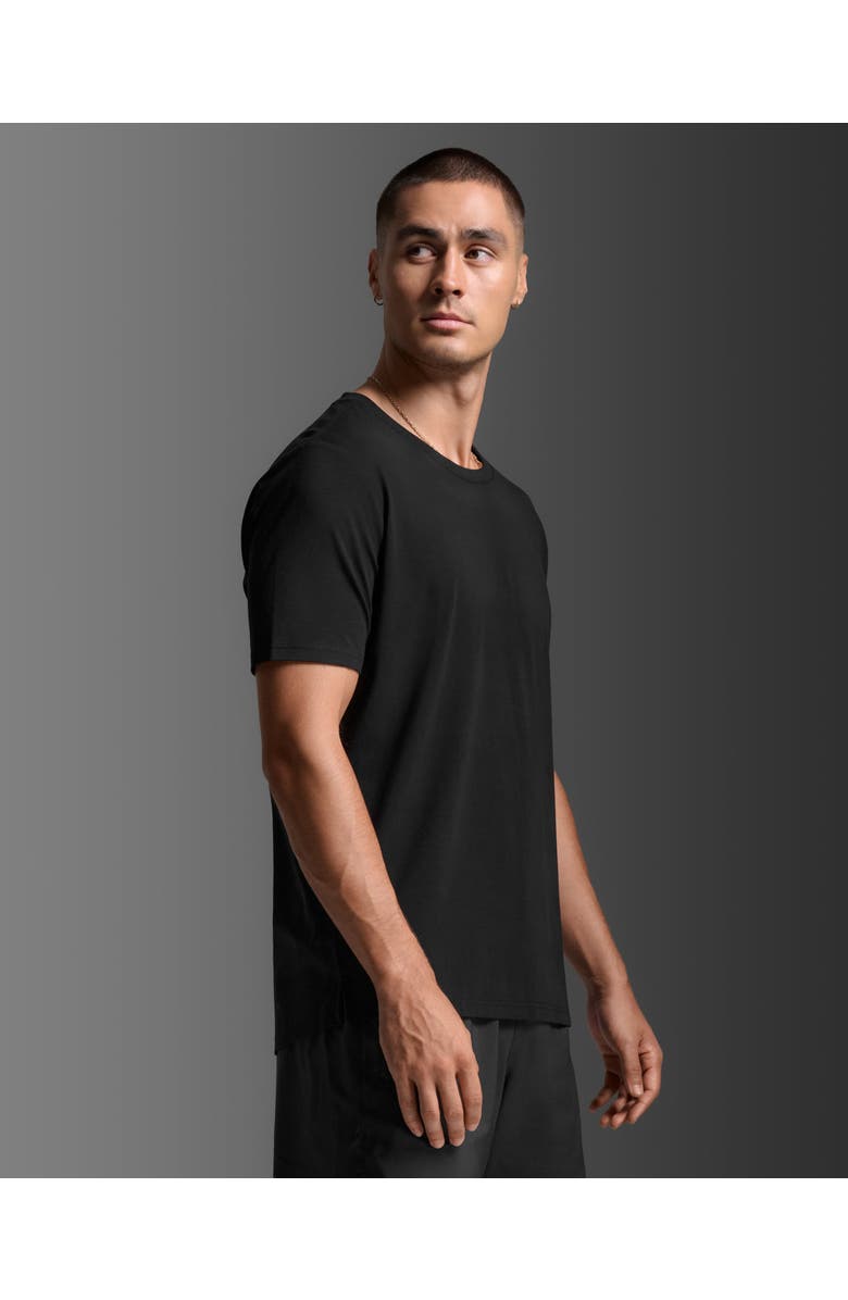 2XU Motion Cotton Flex Tee, Alternate, color, Black/Black