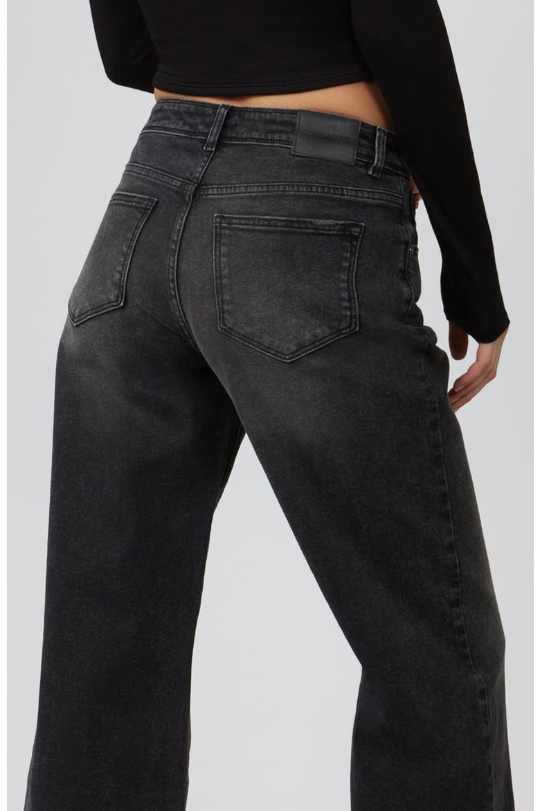 Nova High Rise Wide Leg Jeans, Alternate, color, Black Ash