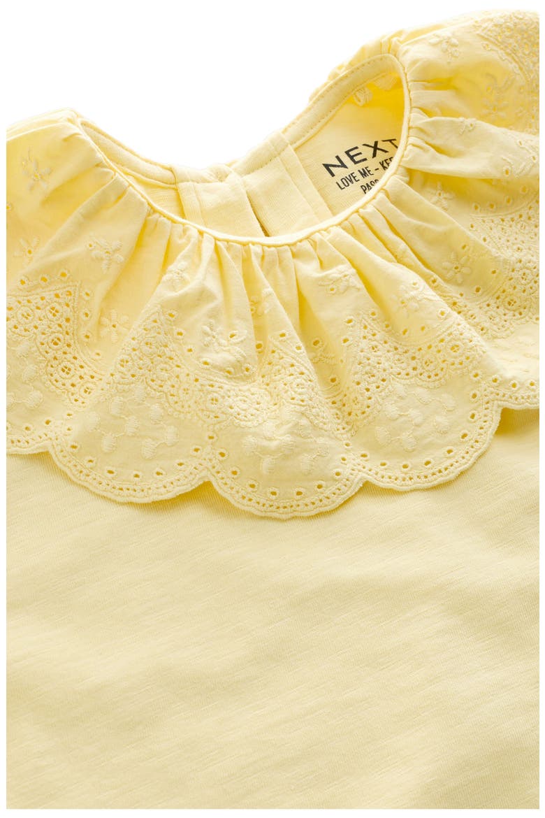 Kids' Frill Collar T-Shirt, Alternate, color, YELLOW