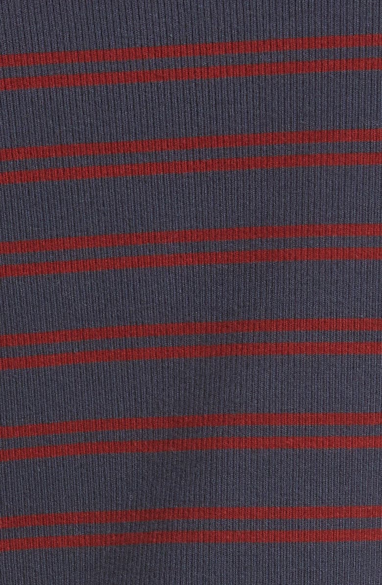 Veronica Beard Delano Stripe Puff Sleeve Cotton Top, Alternate, color, 