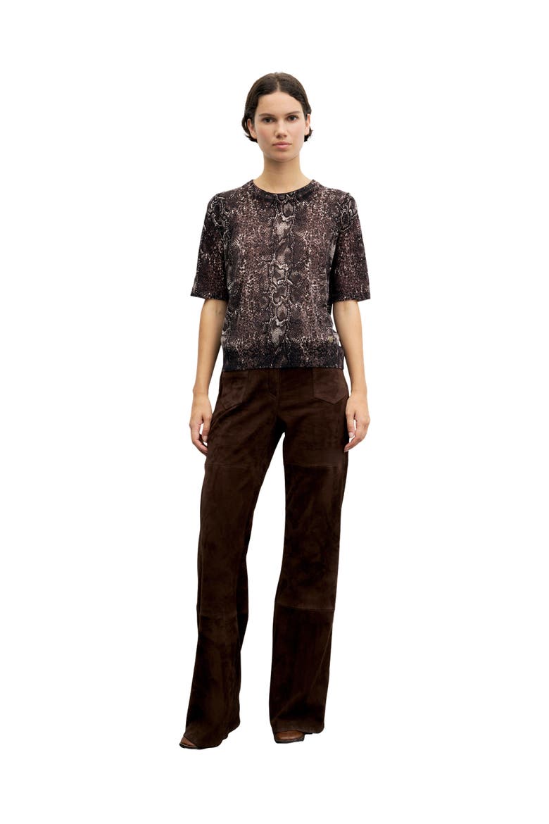 Rosa Animal Print Top, Alternate, color, Brown