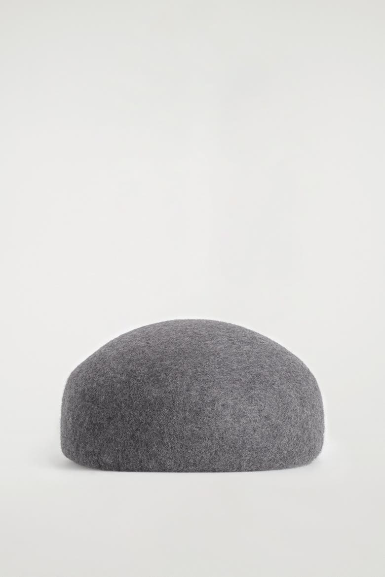 Sculpted Wool Beret, Main, color, GRAY MÉLANGE
