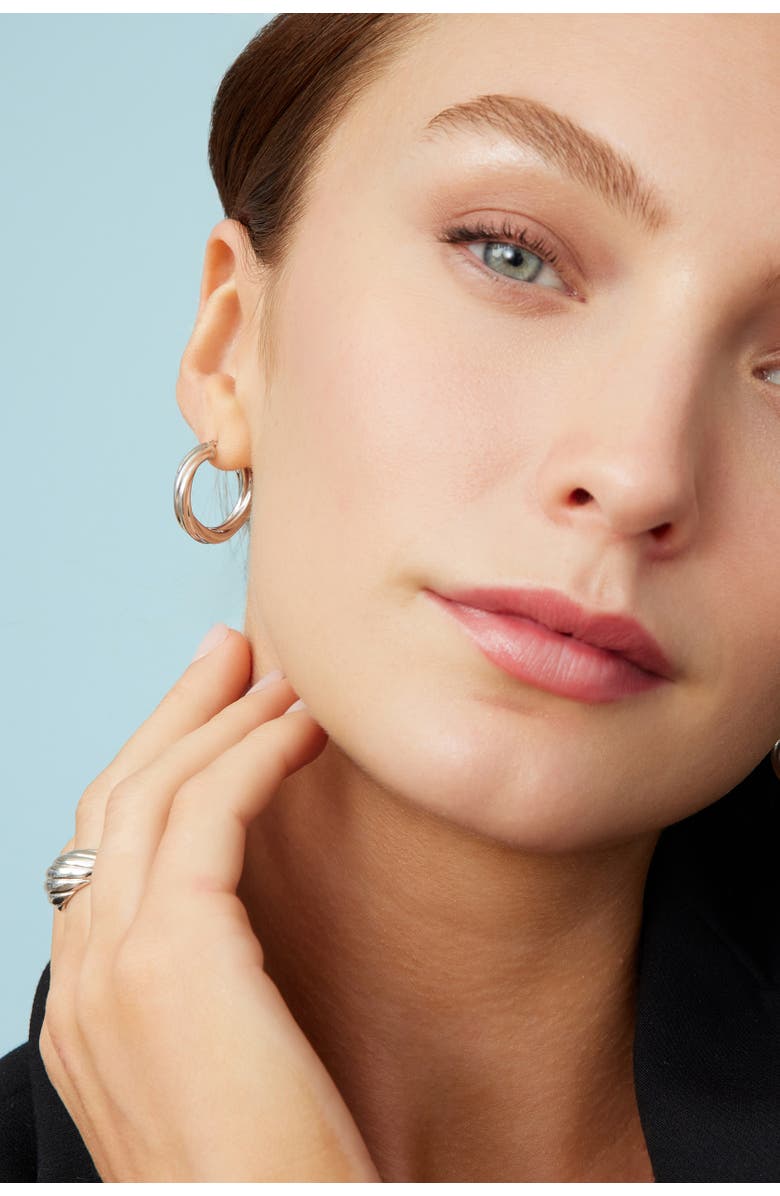 Oradina Sterling Silver Swirl Dome Ring, Alternate, color, Silver