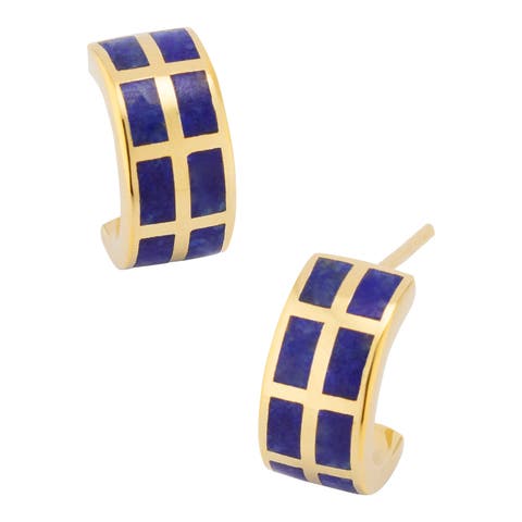 Dash Huggie Earring Set In Sterling With 18K Gold Overlay