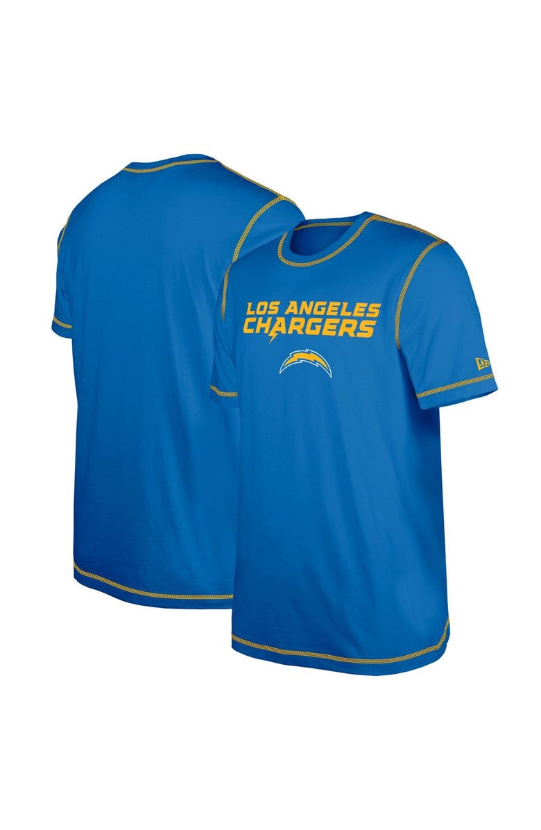 New Era Men's New Era  Blue Los Angeles Chargers Third Down Puff Print T-Shirt, Main, color, Blue