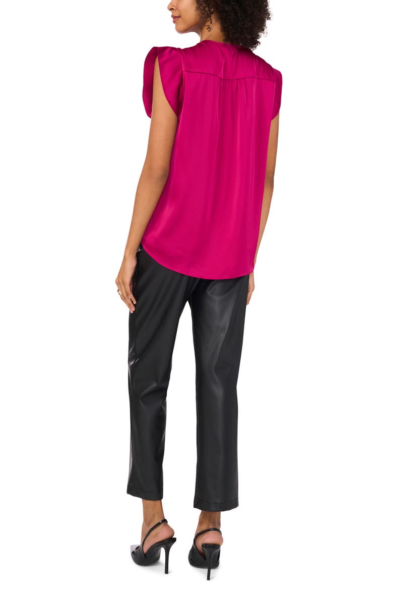 Vince Camuto Ruffle Cap Sleeve Top, Alternate, color, 