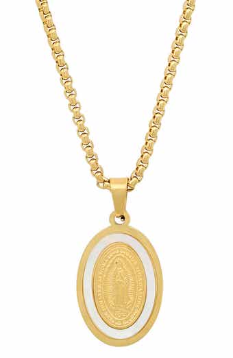 HMY JEWELRY Senora de Guadalupe Pendant Necklace