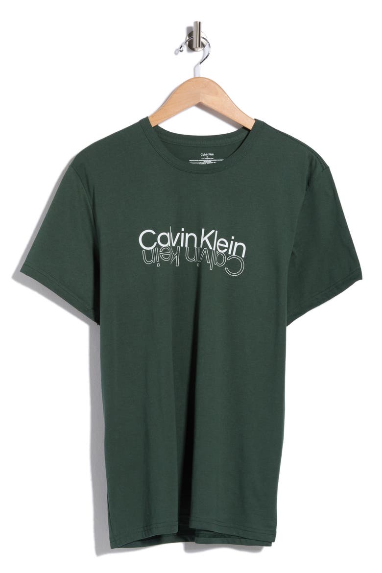 Reflected Logo Graphic Tee, Main, color, KELLS GREEN