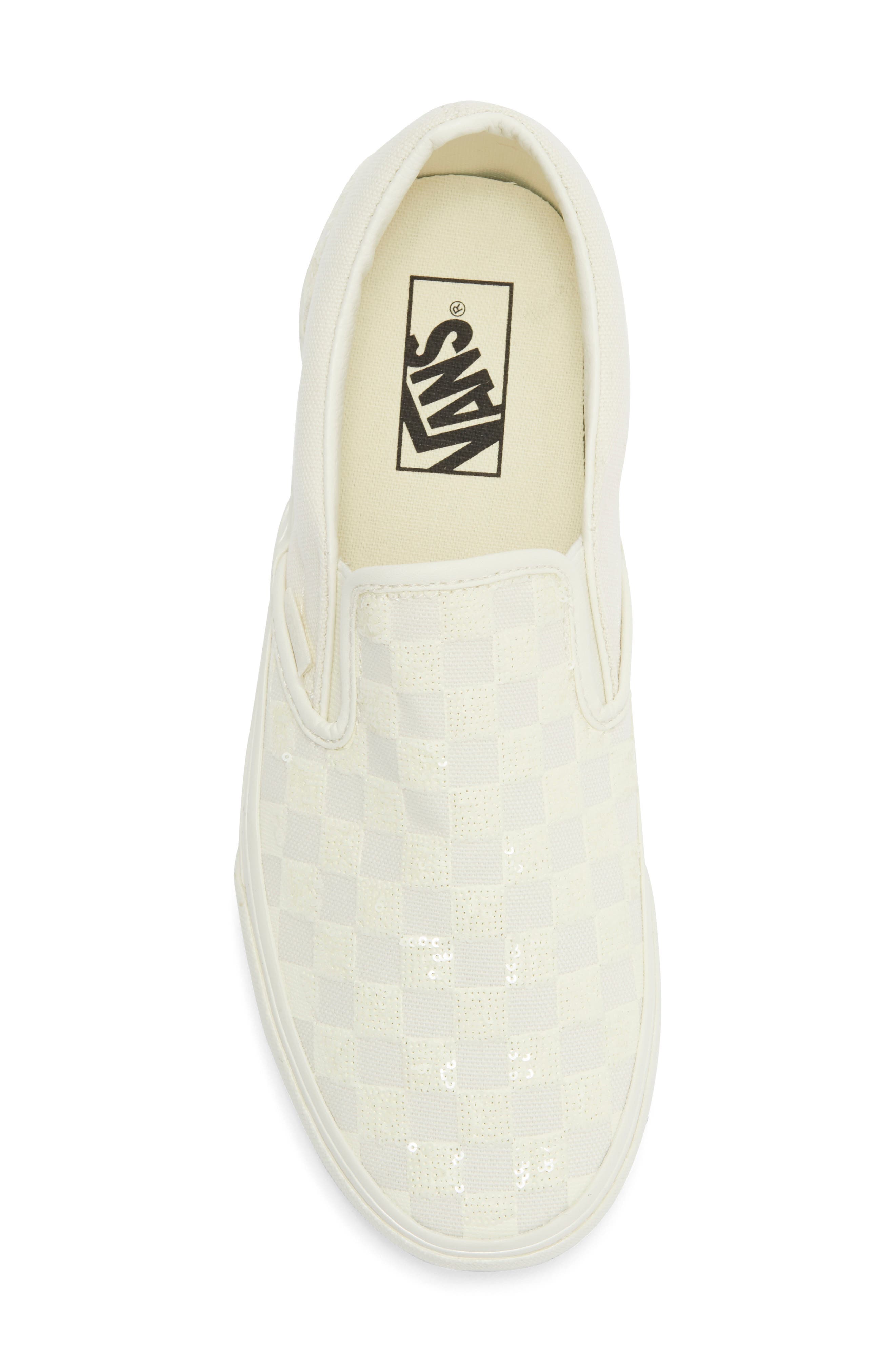 Classic Slip-On Sneaker, Alternate, color, WHITE CHECKERBOARD