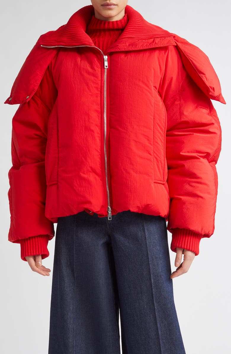 SPORTMAX Glizia Down Puffer Jacket, Main, color, Red