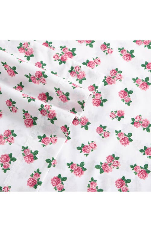 Betsey Johnson Teeny Tiny Roses 200 Thread Count Cotton Percale Sheet Set In Lt-pastel Pink