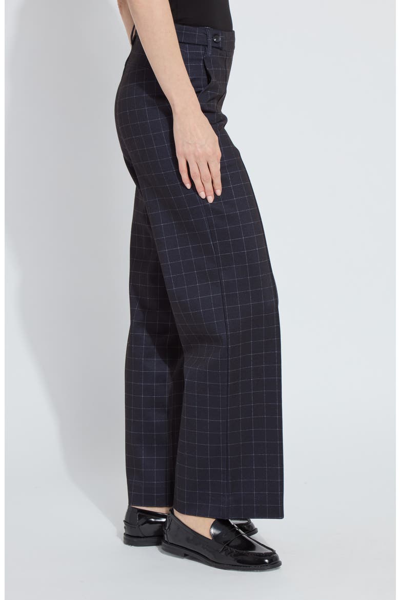 Zaina Pleated Ponte Wide Leg Pants, Alternate, color, CROSS CHECK PLAID