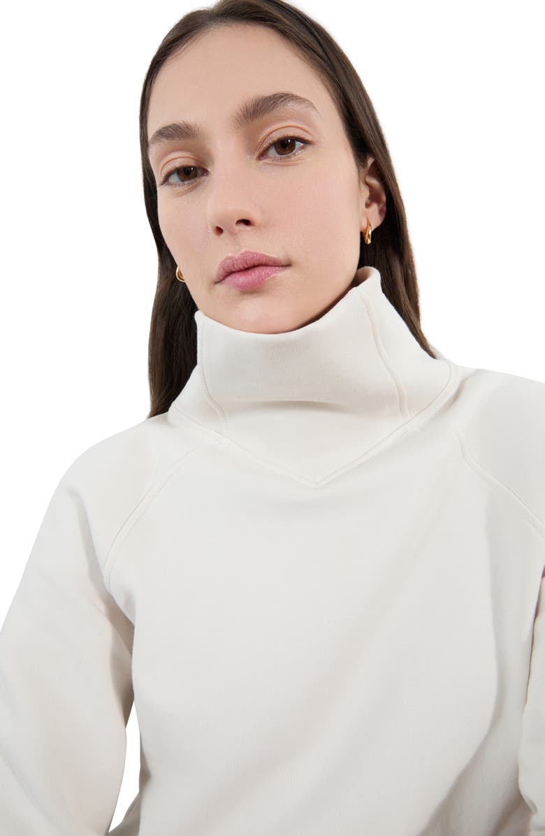 Marcella Washington Mock Neck Sweatshirt, Alternate, color, Cream
