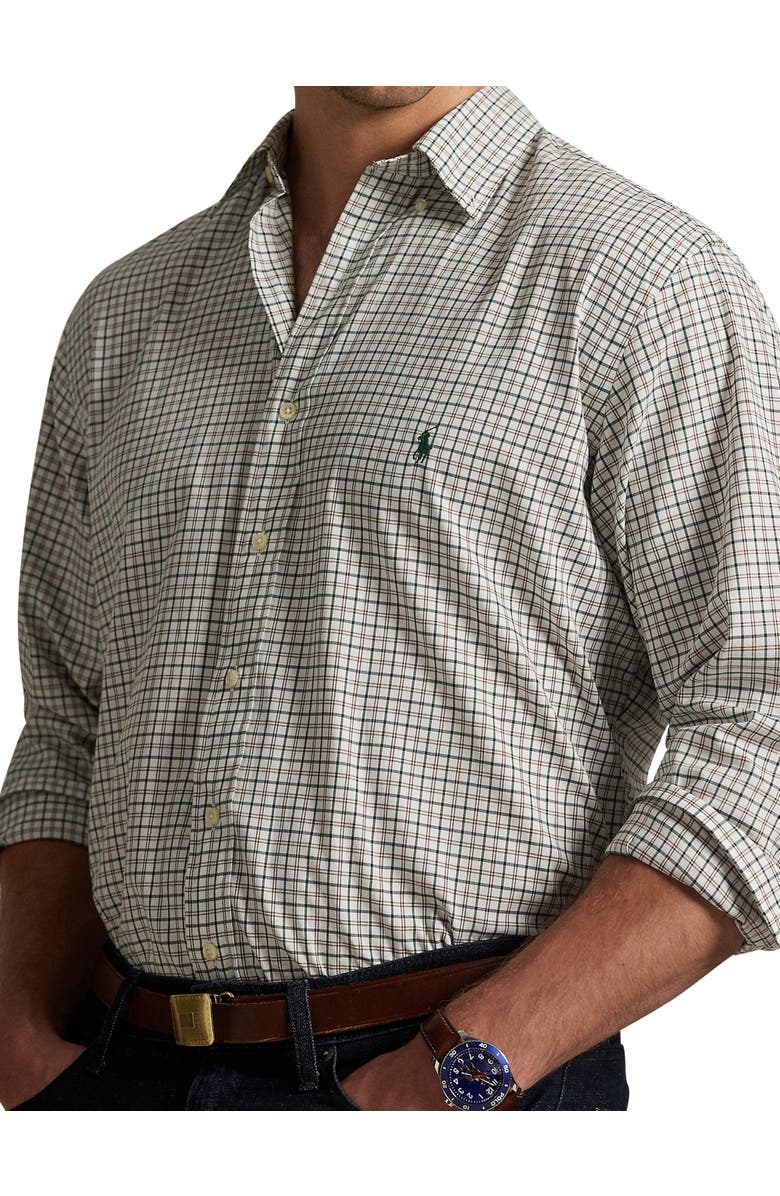 Polo Ralph Lauren Big & Tall Multi Plaid Twill Sport Shirt, Alternate, color, Nevis Brown Multi