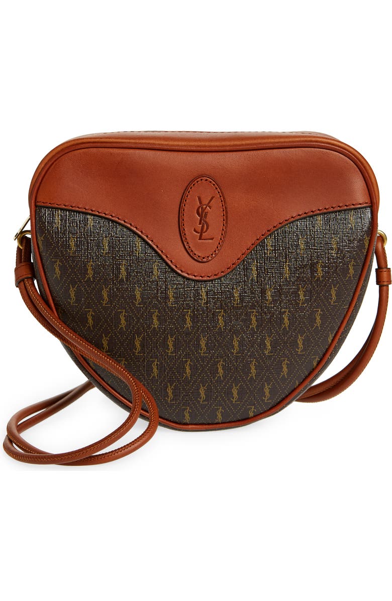 Saint Laurent Monogram Coeur Canvas Crossbody Bag, Main, color,