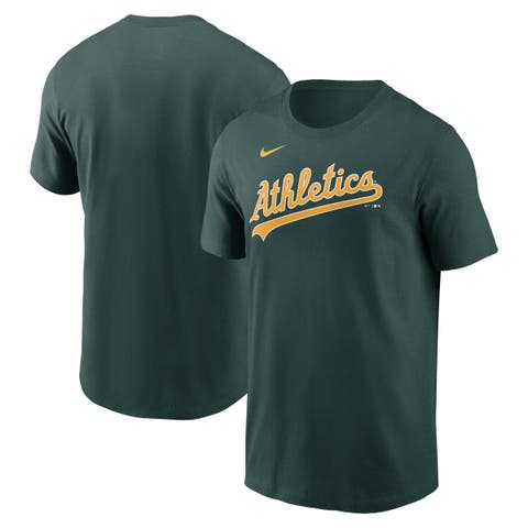 Men's Nike Green Oakland Athletics Fuse Wordmark T-Shirt