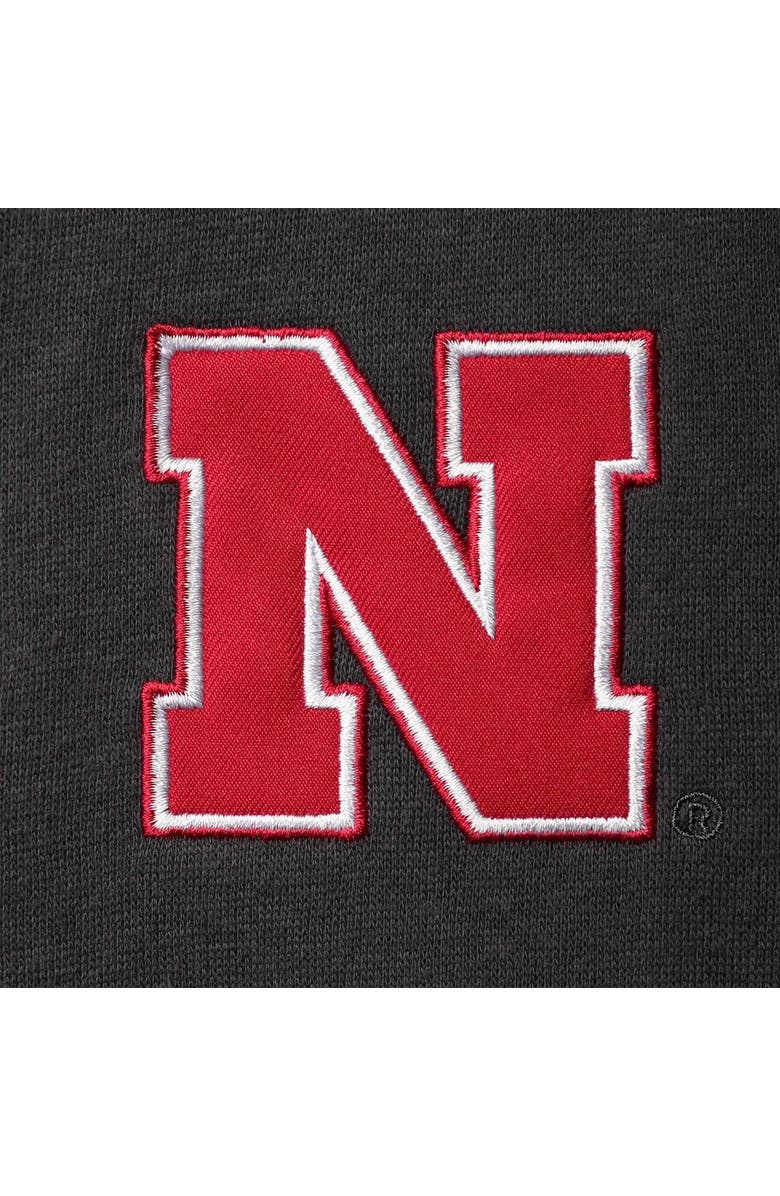COLOSSEUM Men's Colosseum Charcoal Nebraska Huskers Tortugas Logo Quarter-Zip Jacket, Alternate, color, Charcoal