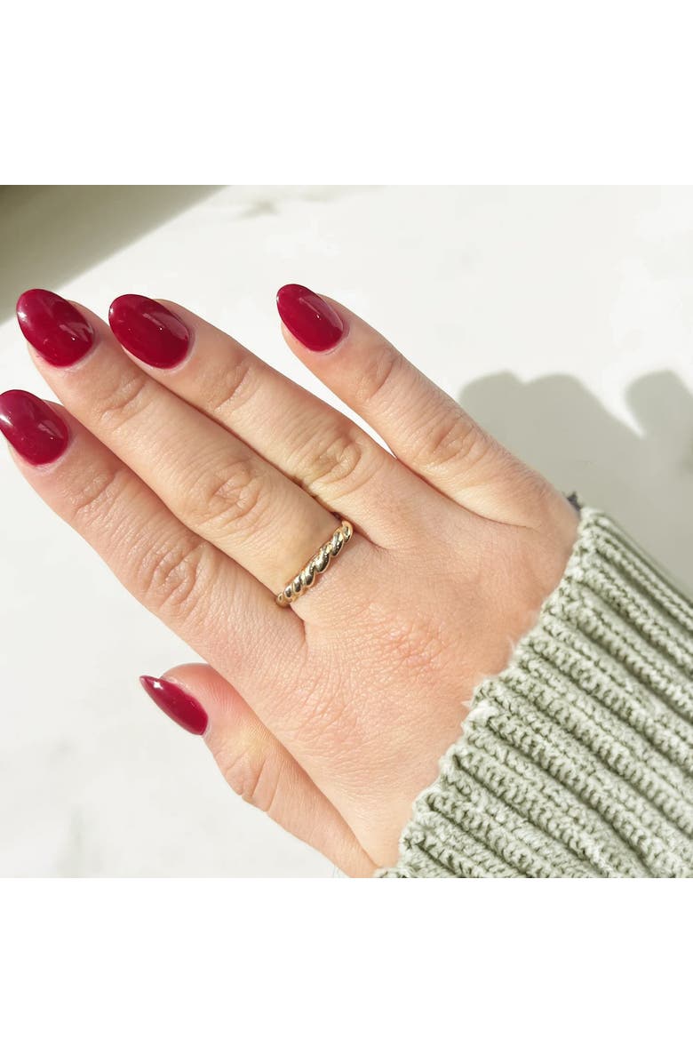 The Lovery Fine Jewelry Thick Twisted Gold Band, Alternate, color, Yellow Gold