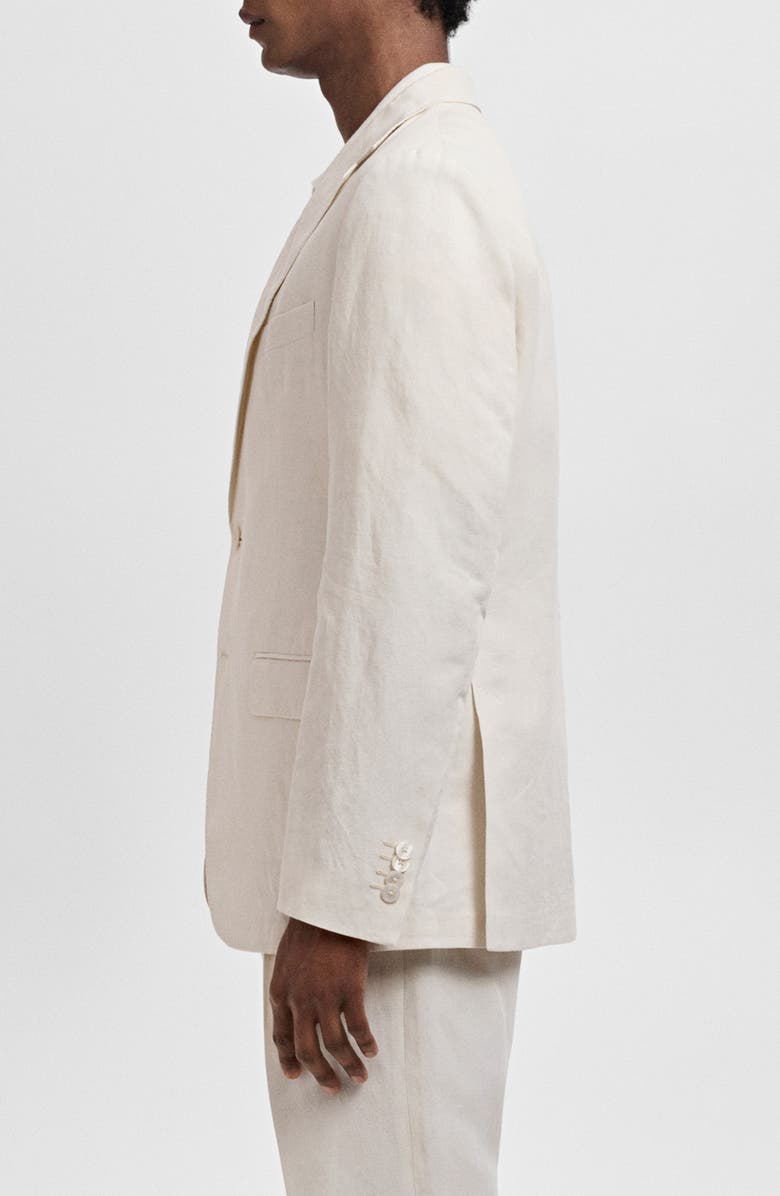 MANGO Slim Fit Suit Blazer, Alternate, color, Ecru