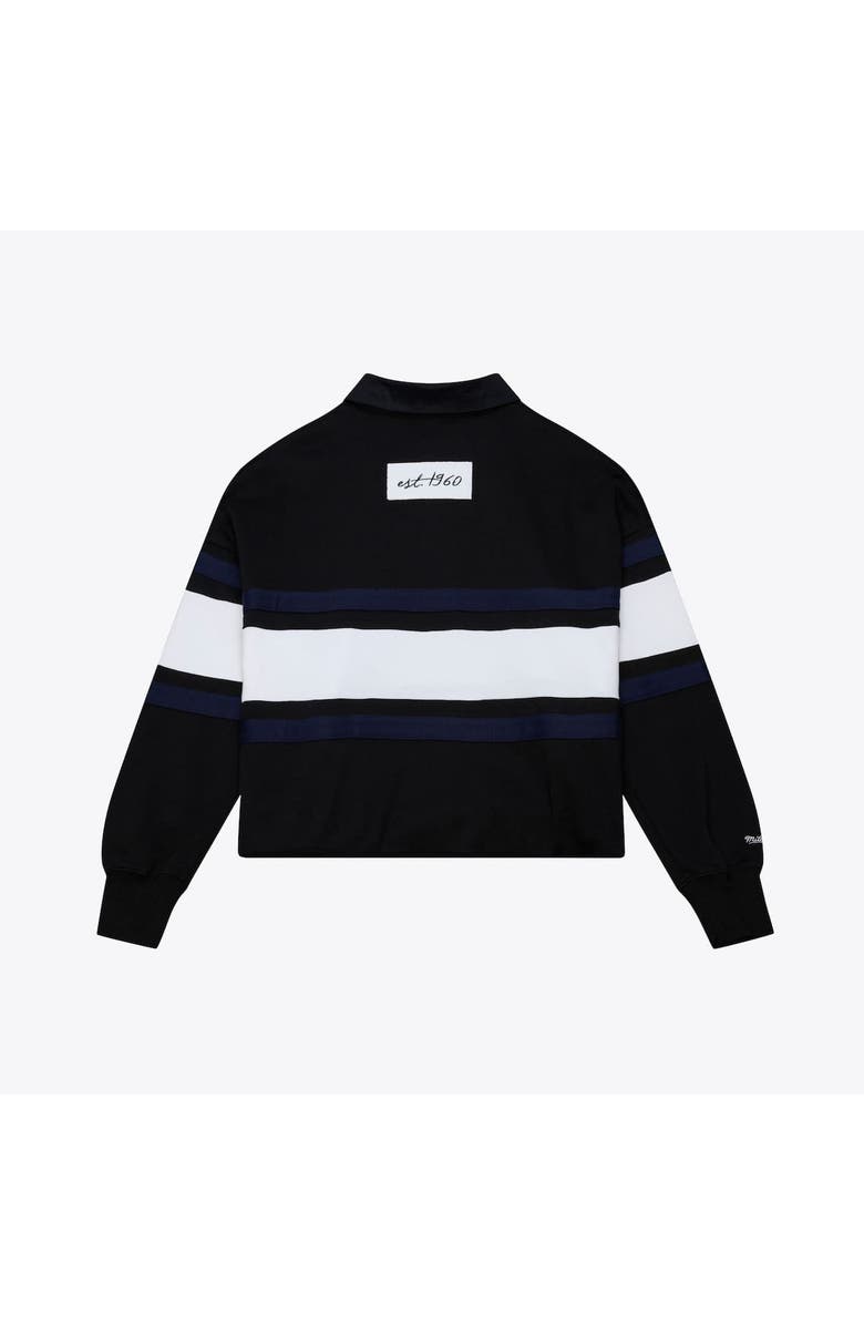 Mitchell & Ness Women's Mitchell & Ness  Black Dallas Cowboys  Cropped Long Sleeve Rugby Polo, Alternate, color, Black