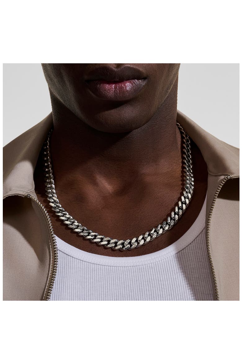 Curb Chain Necklace, 11mm, Alternate, color, STERLING SILVER