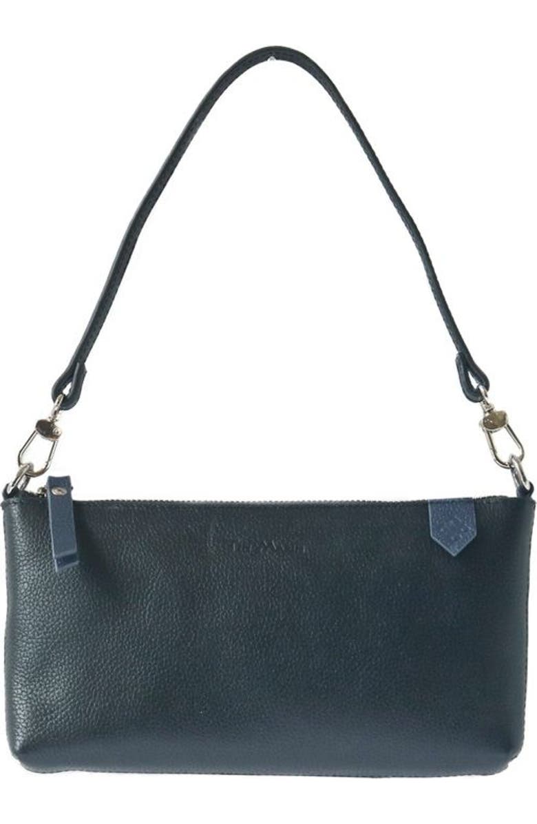 Tin Marin Elia Convertible Leather Bag - Clutch, Shoulder & Crossbody, Alternate, color, Black