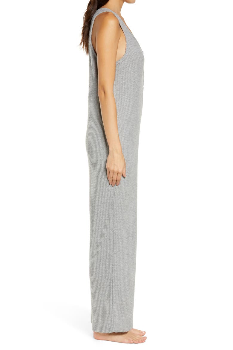 Waffle Knit Wide Leg Jumpsuit, Alternate, color, H GREY