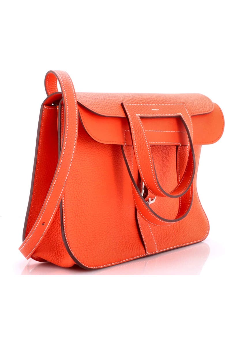 Pre-Owned Hermes Halzan Bag Clemence 31, Alternate, color, Orange Poppy