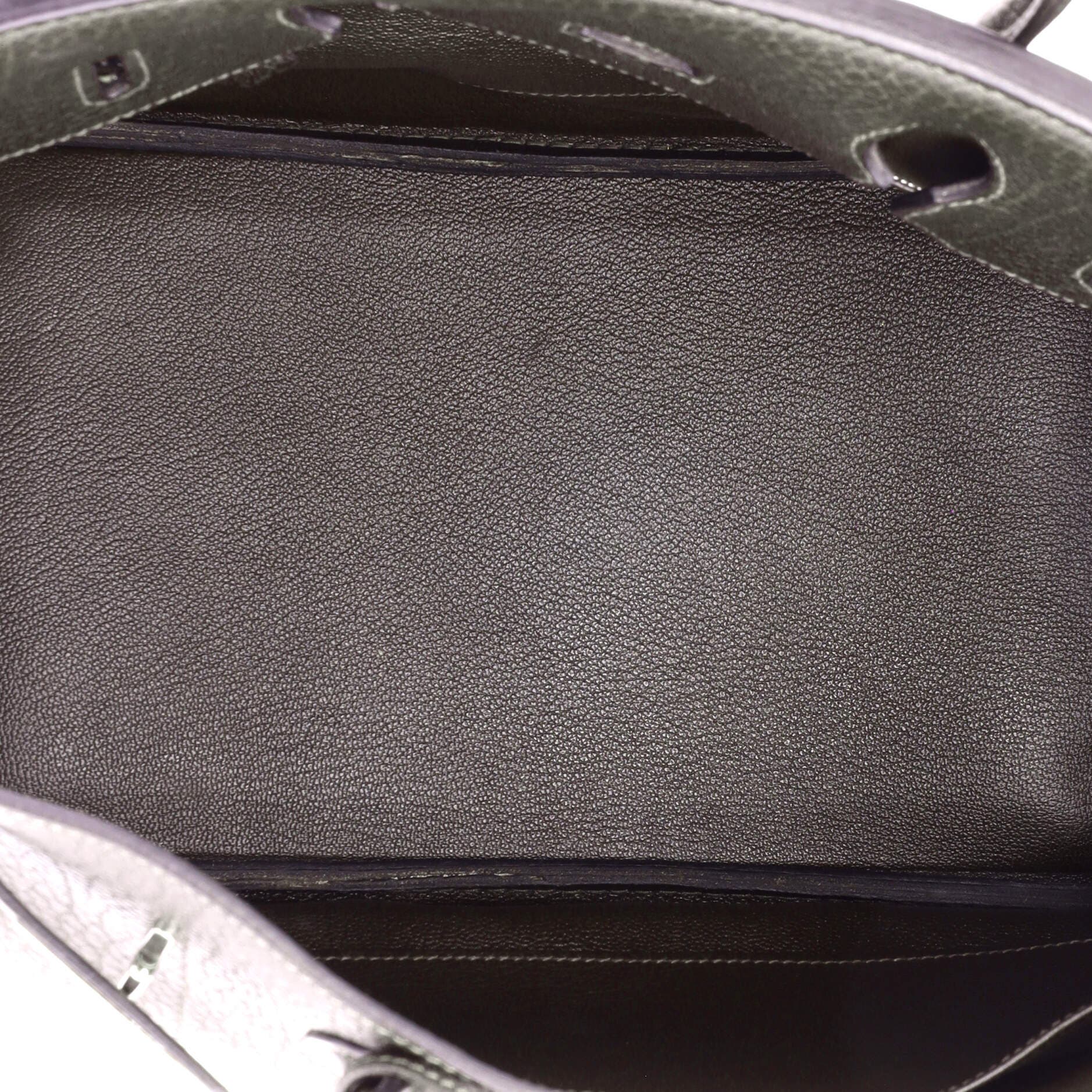 Pre-Owned Hermes HAC Birkin Bag Brown Fjord with Palladium Hardware 32, Alternate, color, 