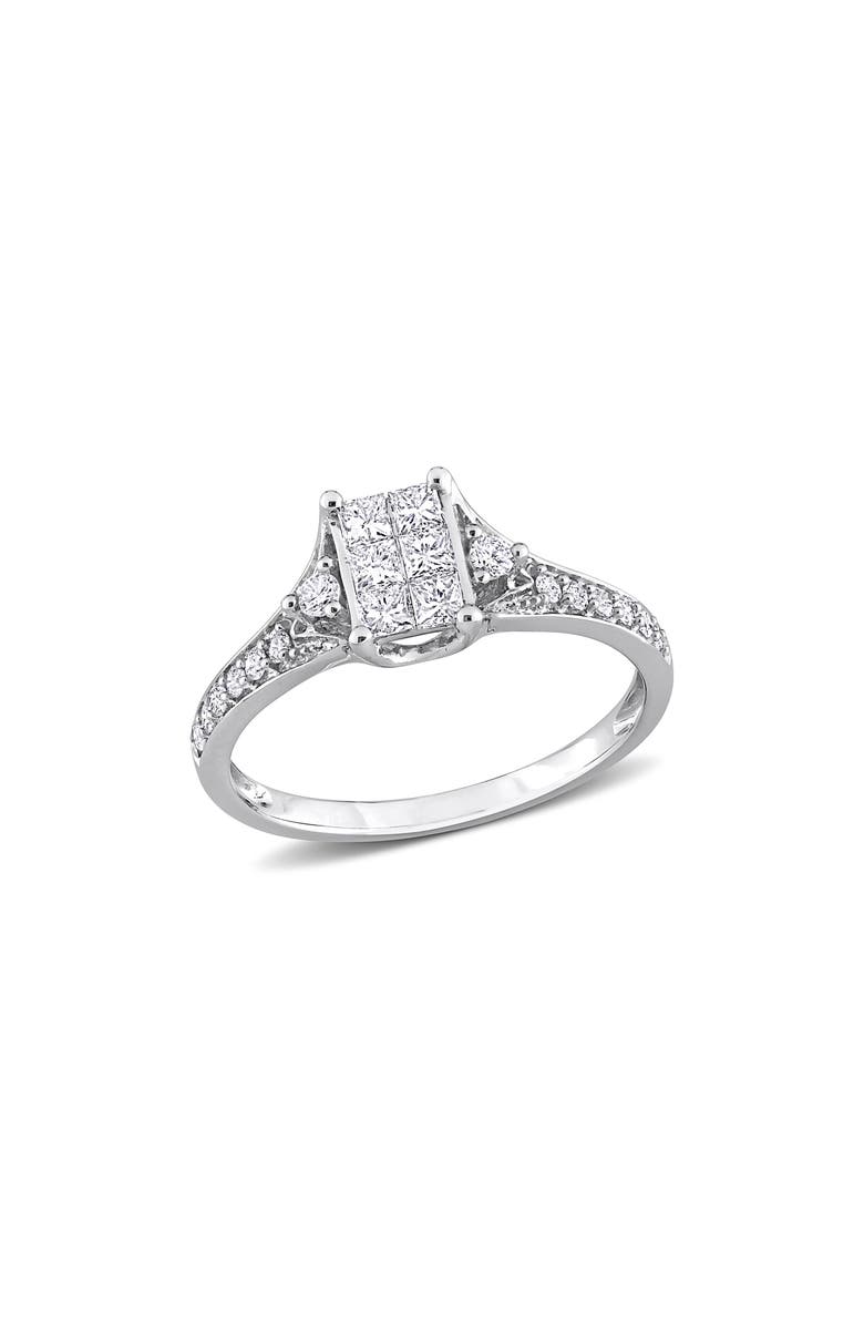DELMAR Princess Cut Diamond Engagement Ring - 0.49ct., Main, color, 
