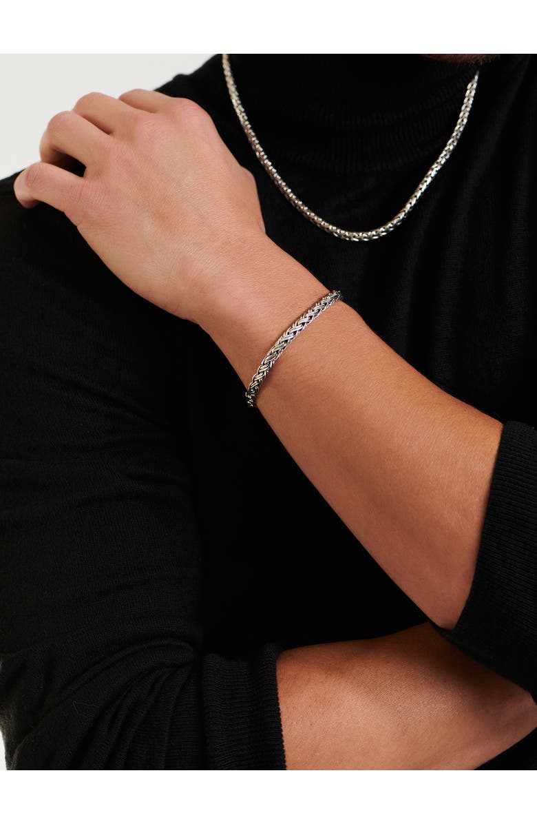 DEVATA Paddy Oval 6mm Chain Bracelet in Sterling Silver, Alternate, color, Silver