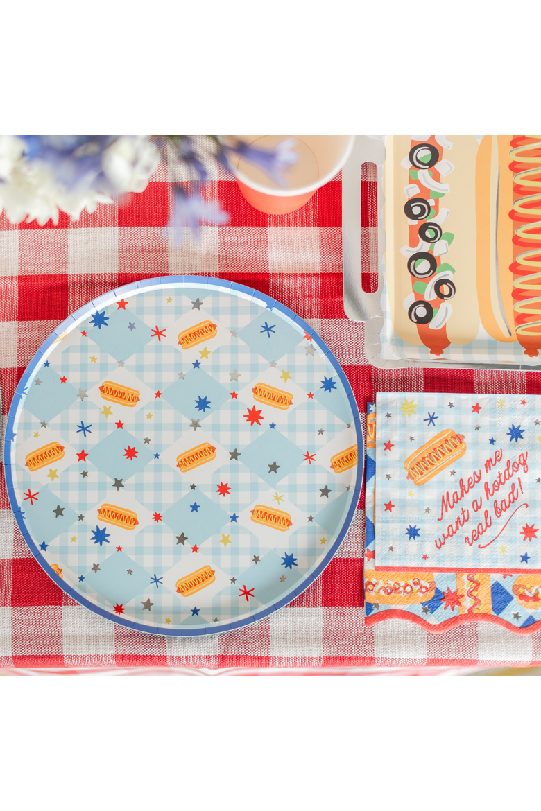 Patriotic Hot Dog Dinner Plates, Alternate, color, Assorted Pre-Pack