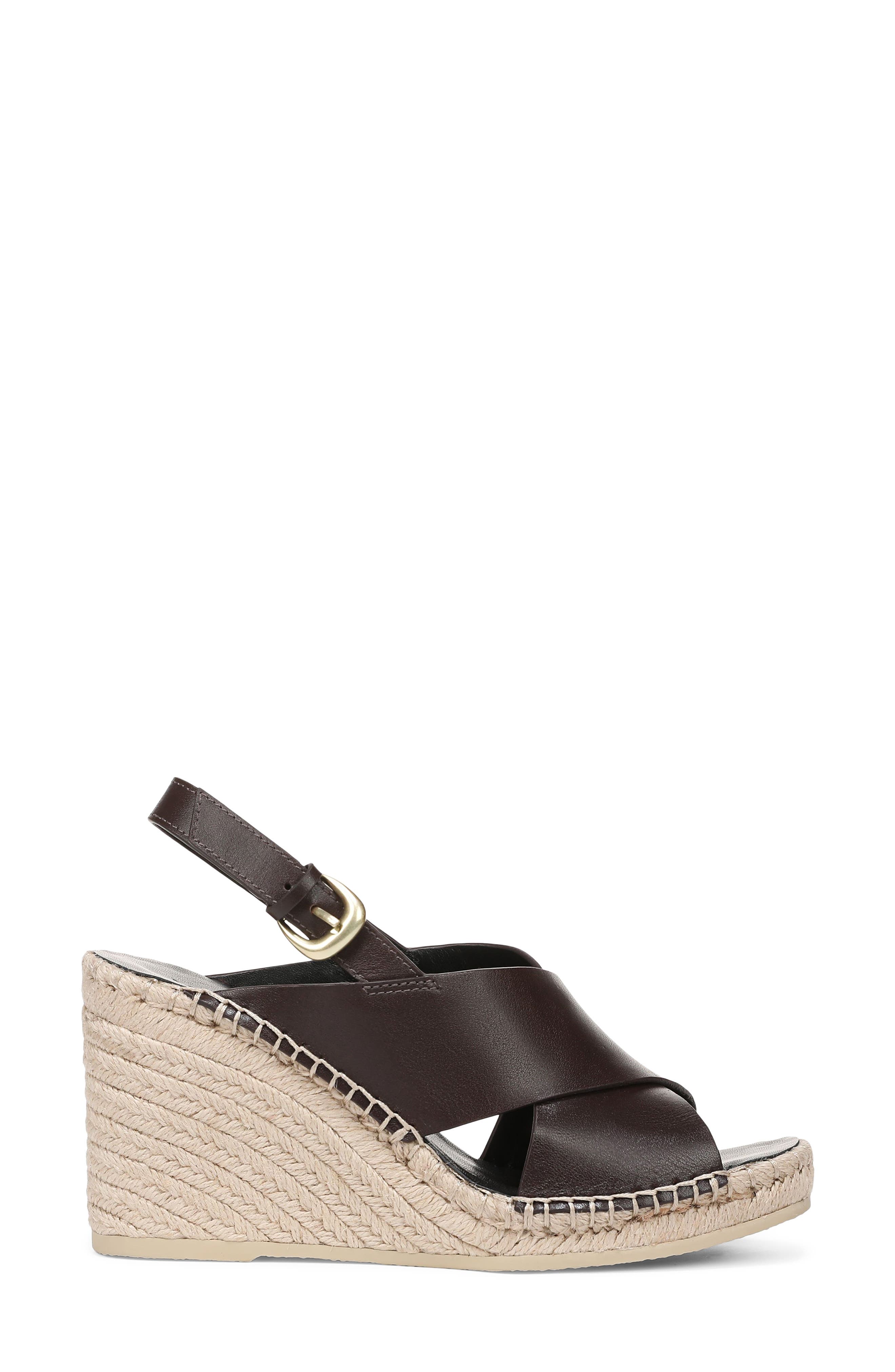 Vince Georgia Espadrille Wedge Sandal, Alternate, color, Ganache
