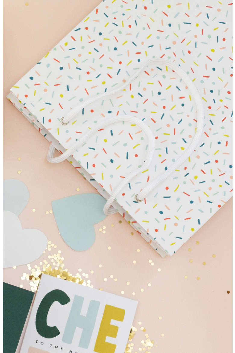 Confetti Celebration Gift Bag Set of 3, Alternate, color, White / Multicolor