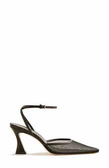 Reformation Natasha Ankle Strap Mesh Pump