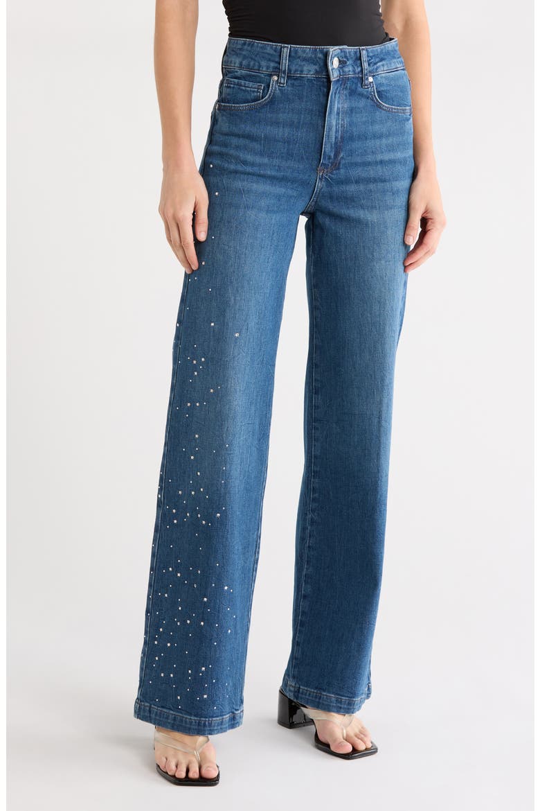 Sasha Embellished High Waist Wide Leg Jeans, Main, color, LAURENA EMBELLISHED