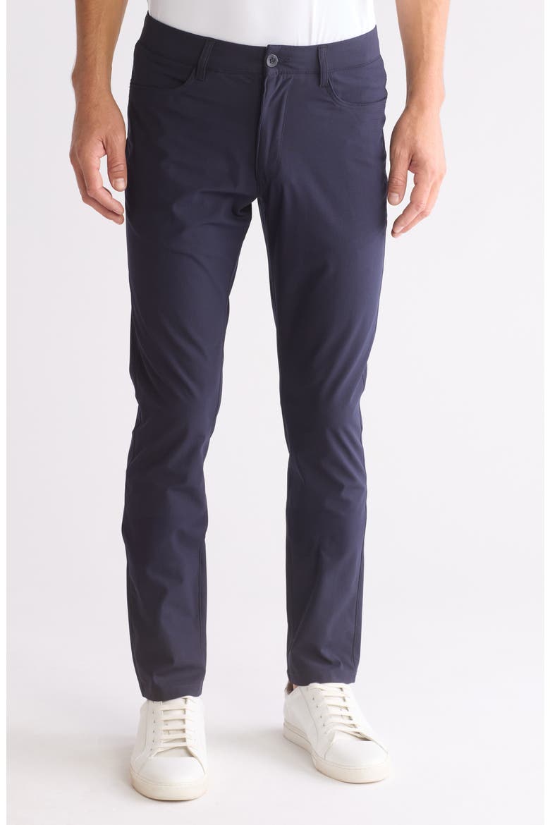 Tech Power Stretch Comfort Slim Leg Pants, Main, color, NAVY