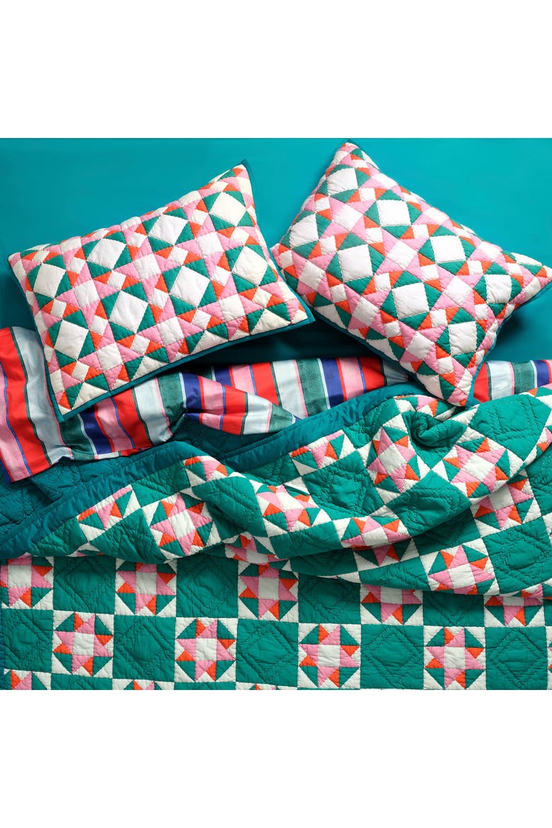 Uttar Quilted 300 Tc King Size 100% Cotton Heritage Style, Main, color, Green