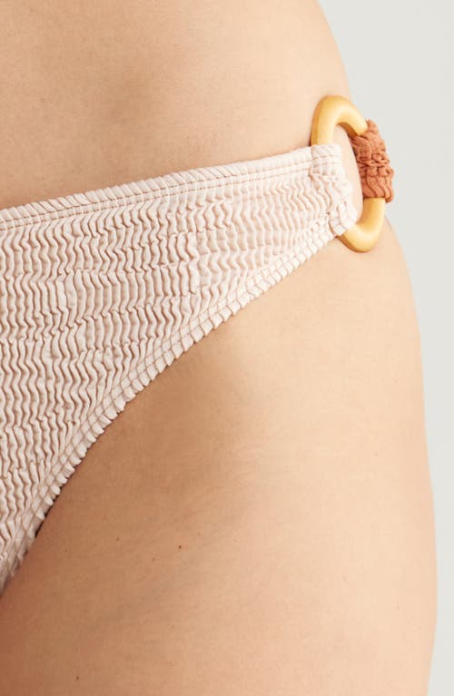 Cleonie Ripple O-ring Bikini Bottoms In Espresso Shell