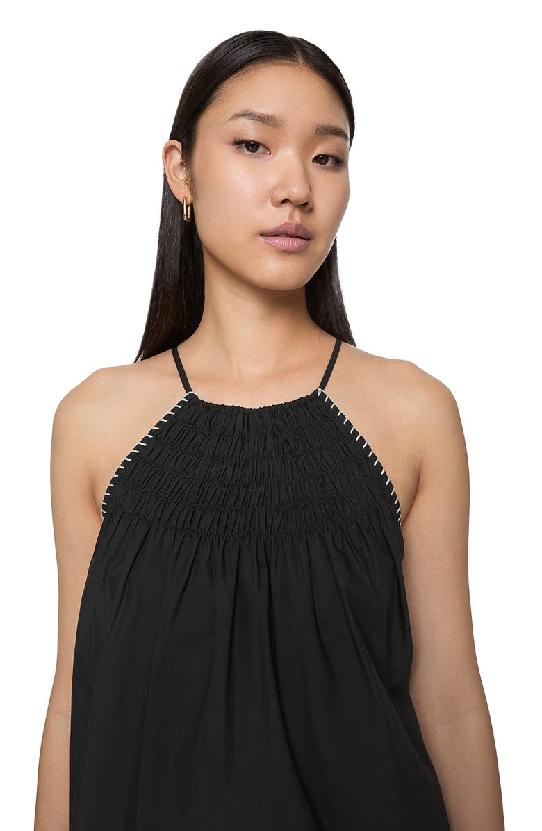 Rebecca Minkoff Beth Sleeveless Smocked Minidress, Alternate, color, True Black