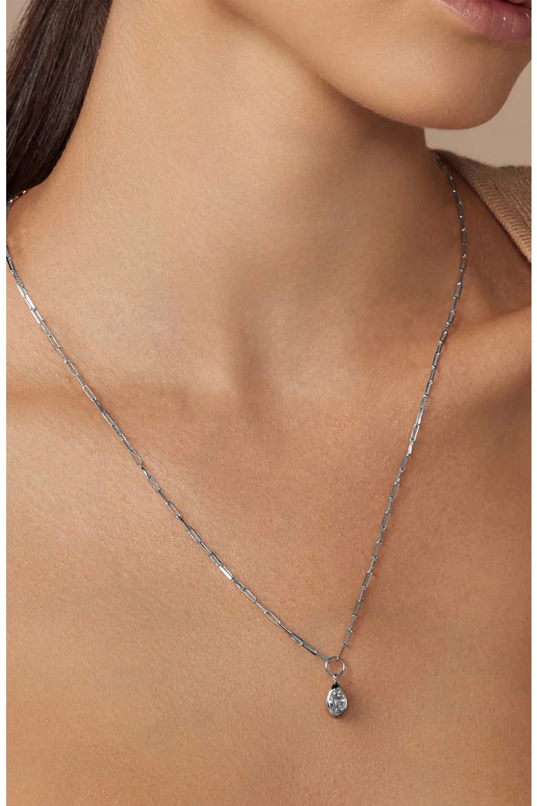 Claudia Dainty Pendant Necklace Trendy Minimalist, Alternate, color, Silver