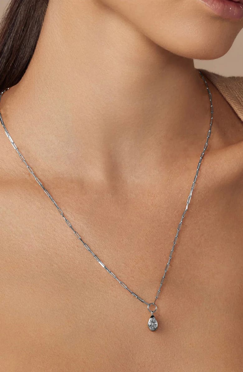 Bearfruit Jewelry Claudia Dainty Pendant Necklace Trendy Minimalist, Alternate, color, Silver