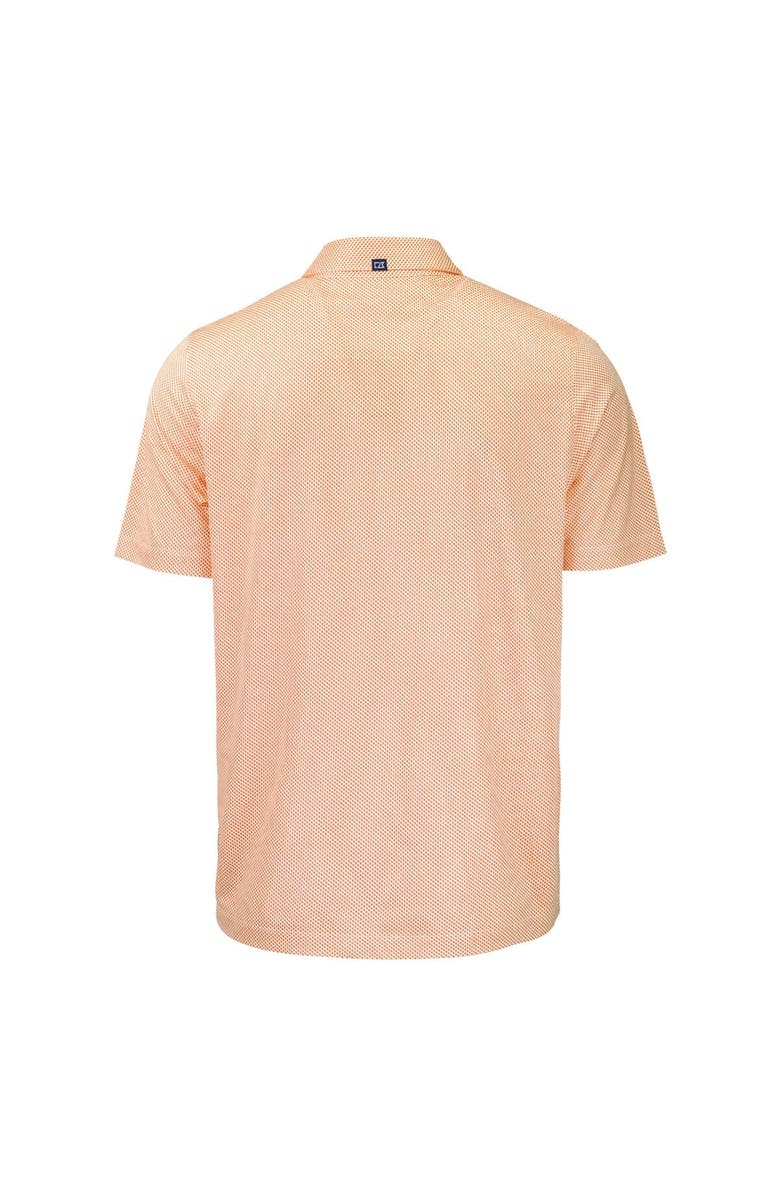 Cutter & Buck Men's Cutter & Buck Orange/White Clemson Tigers Pike Eco Symmetry Print Stretch Recycled Polo, Alternate, color, 
