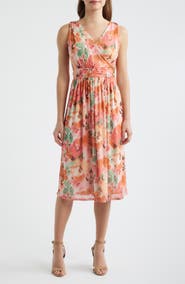 Loveappella Floral Print Swing Dress