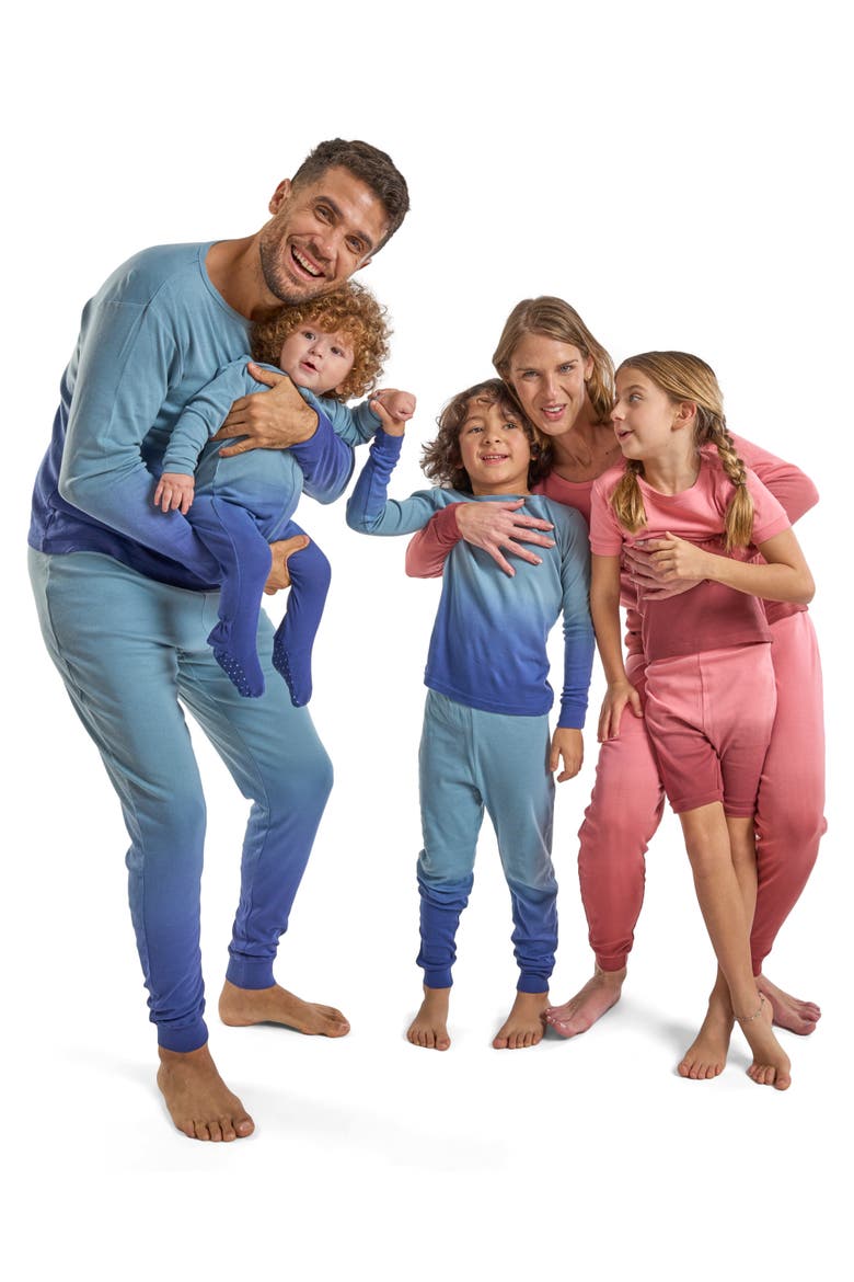 Men's Cotton Tie Dye Matching Family Pajamas, Alternate, color, Tie Dye Blue