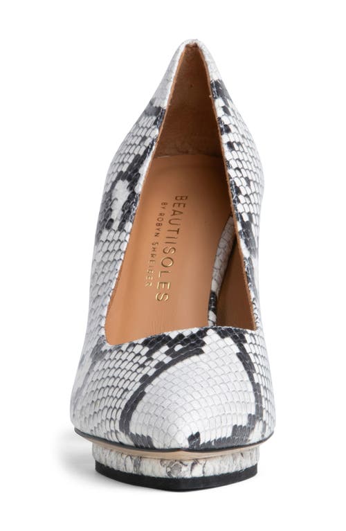 Beautiisoles Pippa Pointed Toe Platform Pump In Python Snake